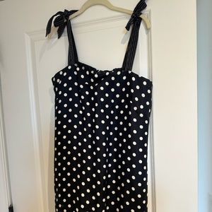J.Crew Polka Dot Tie Shoulder Dress